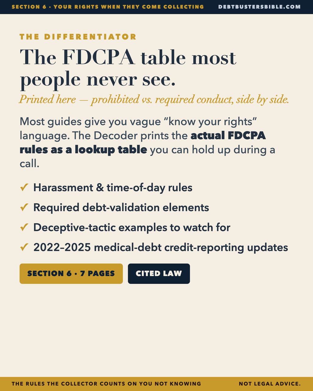 The FDCPA table