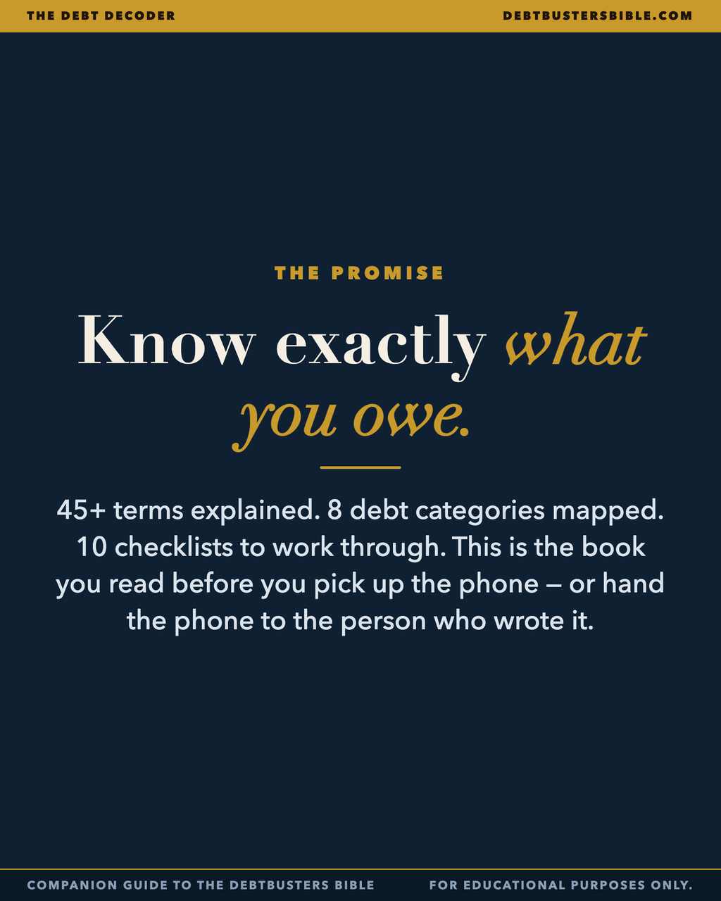 The Decoder promise: know exactly what you owe